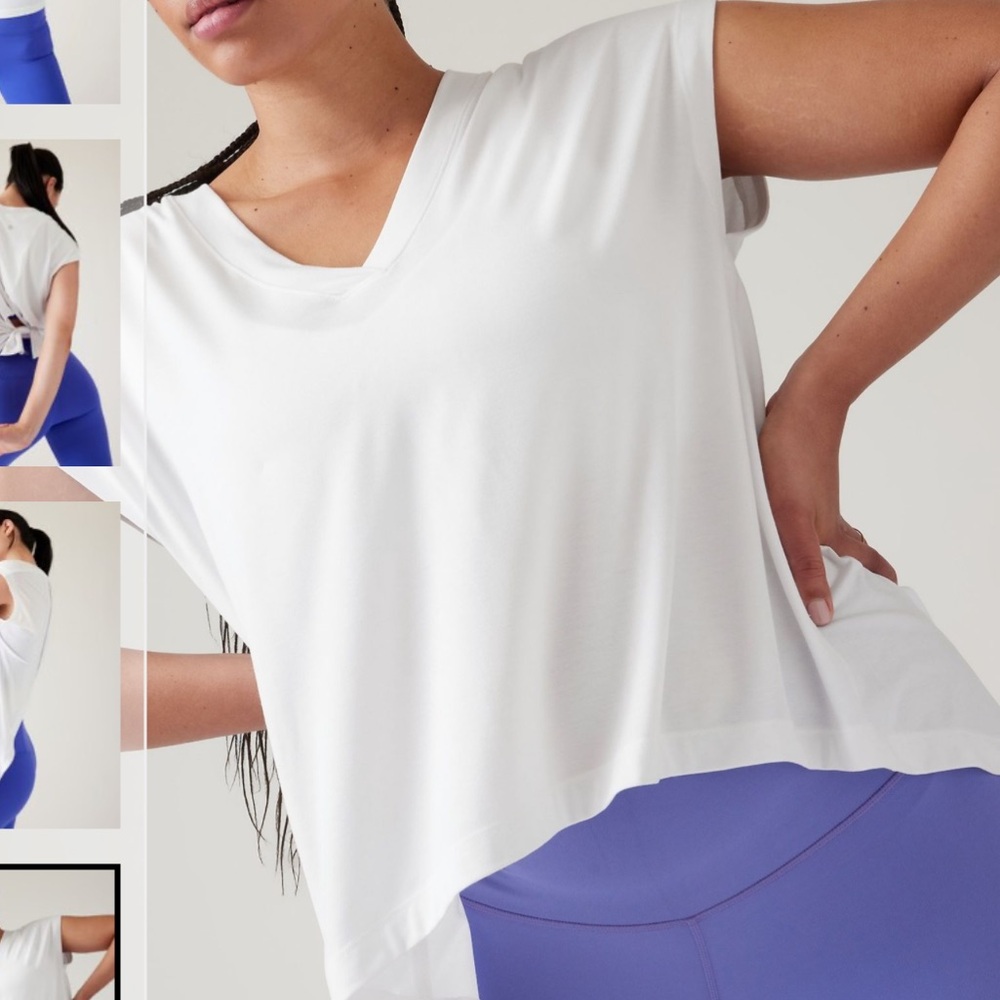 Athleta White Explore tee- worn a few times